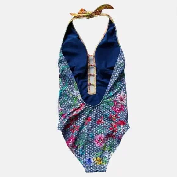 NWT Johnny Was Seaton Floral Halter One Piece, Size XS - Picture 5 of 10